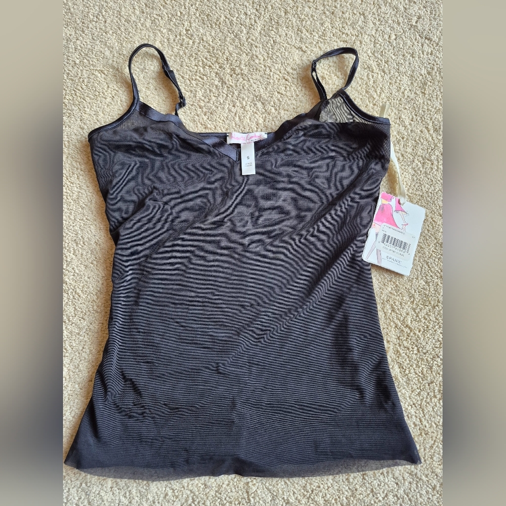 NWT Haute Couture By Spanx Show Me Sheer Camisole in Pitch Size S